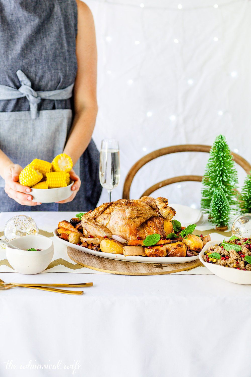 Moroccan Roast Chicken With Quinoa, Pistachio & Currant Stuffing {GF, DF} | The Whimsical Wife